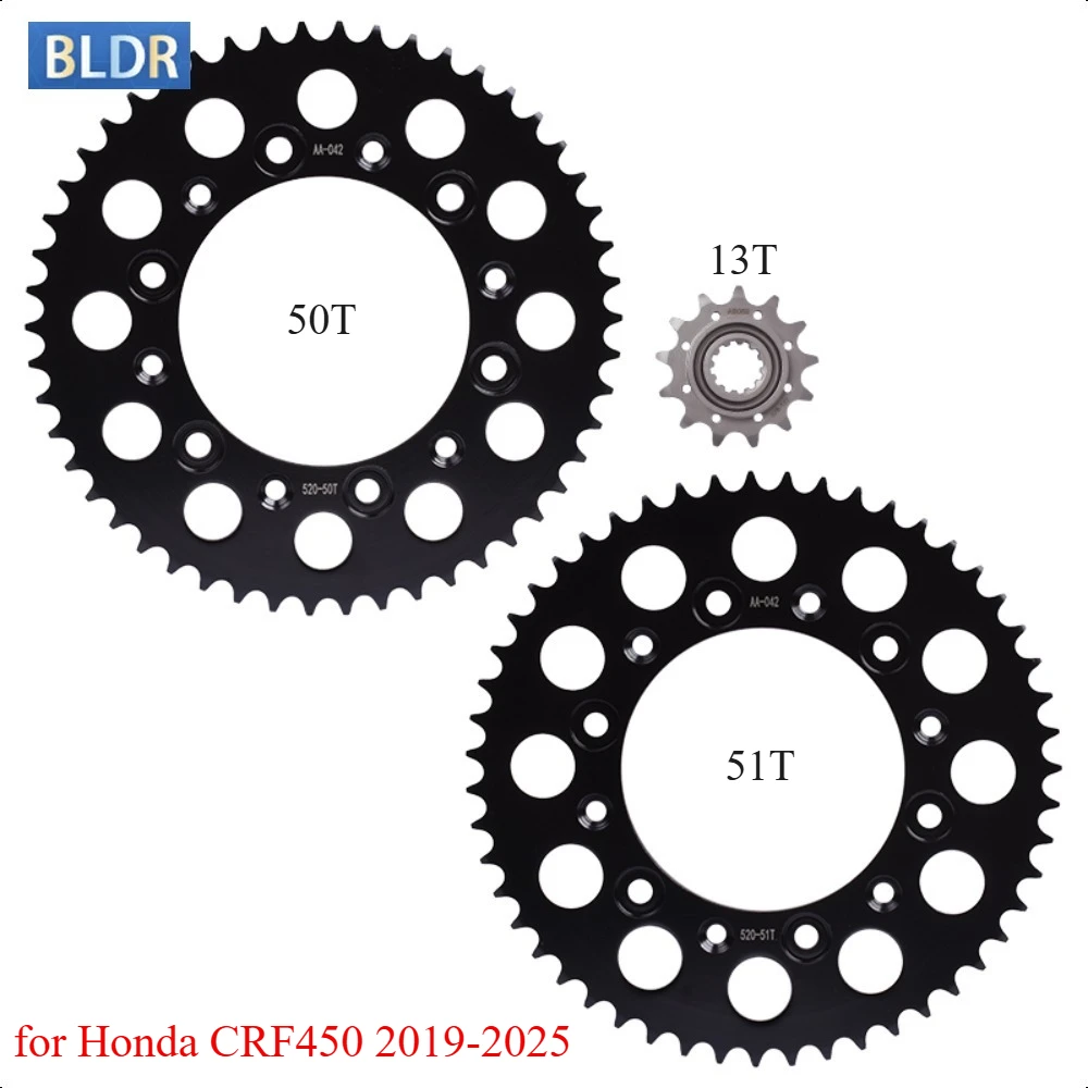 Фото Звездочка передняя 13T и задняя 50T/51T для Honda CRF450 2019-2025 CRF 450 №1