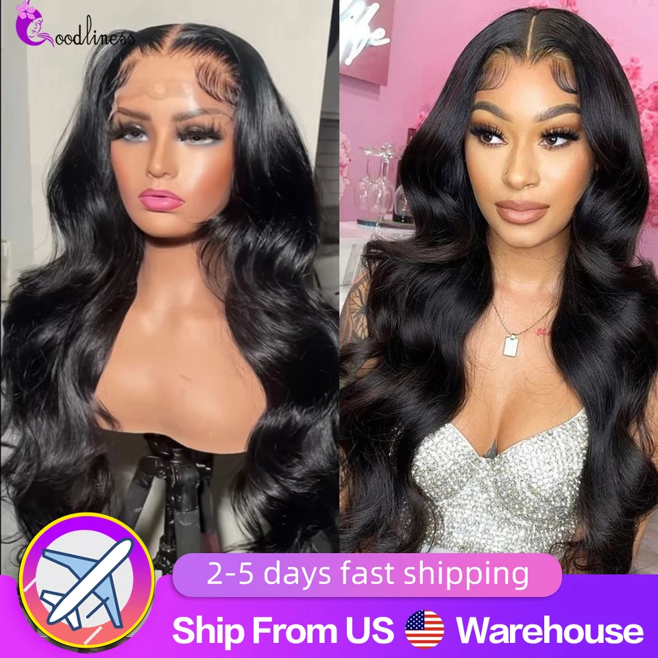 Body Wave 13X4 Lace Frontal Human Hair Wig For Women 5x5 HD Transparent Lace Closure Wigs PrePlucked Brazilian Human Hair Wig