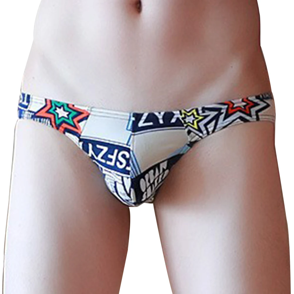 

Men Underwear Breathable Camouflage Briefs Comfort Sexy Ice Silk Bikini G-String U Convex Low-waist Panties For Man Underpants