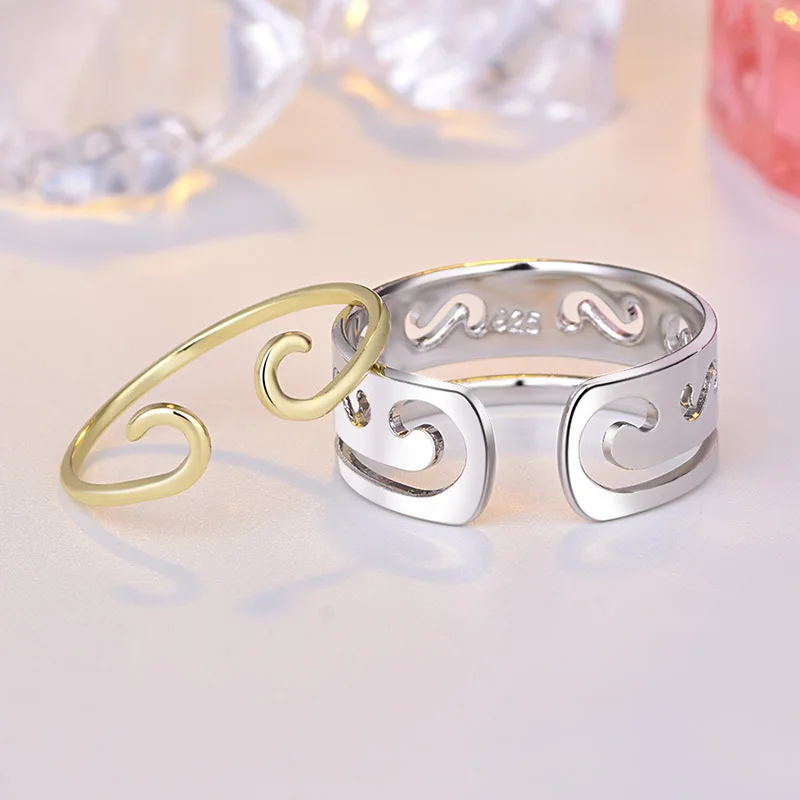 Модное открытое индивидуальное кольцо 2-в-1 съемное мужское и женское Goku