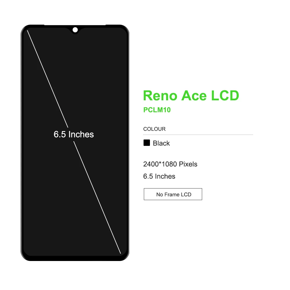 100% original OLED display OPPO Reno Ace Lcd display Realme X2 Pro RMX1931 Lcd touch screen Panal glass assembly enlarge
