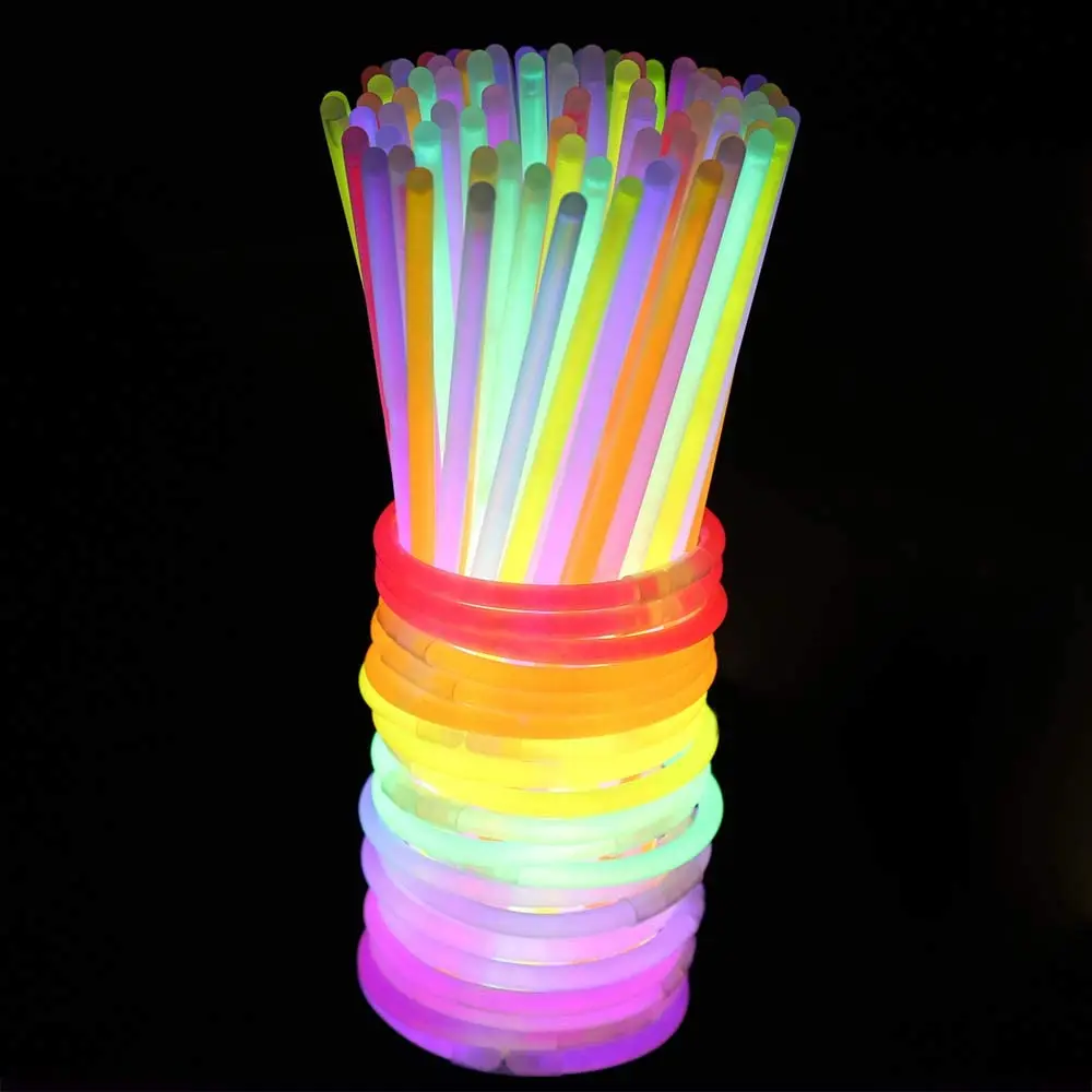 50PCS Glow Sticks Glowsticks Bracelet Necklaces in the Dark Christmas Halloween Party Supplies Football |