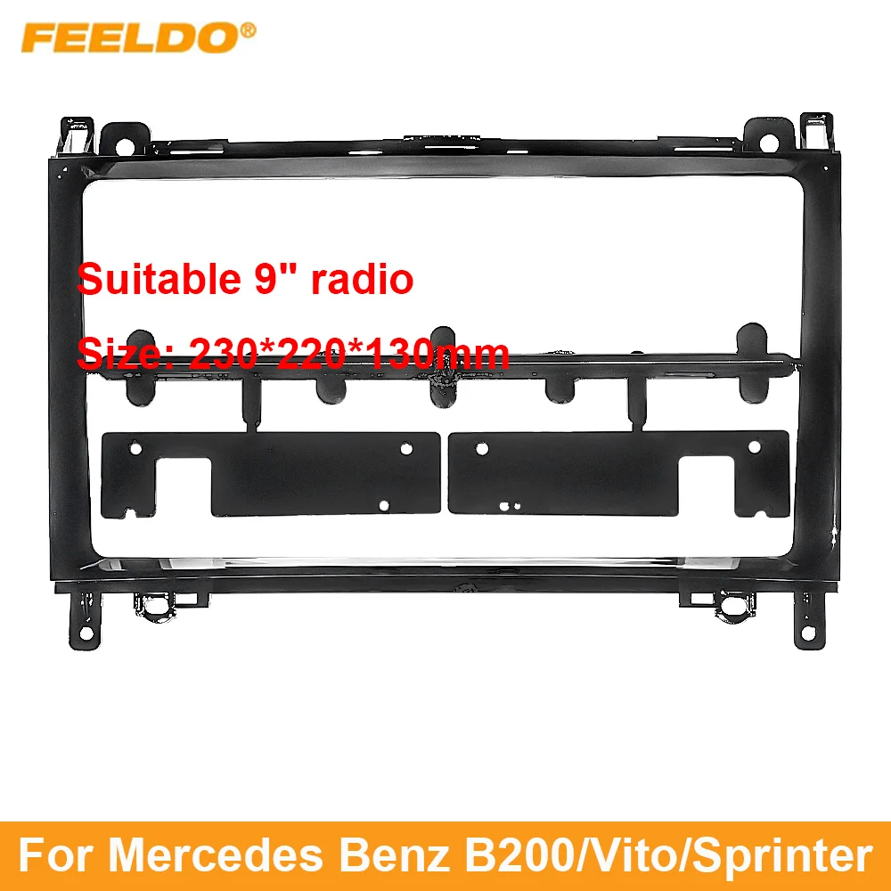 

Car 2Din Stereo Fascia Frame Adapter For Mercedes Benz B200/Vito/Sprinter/Viano 9" Big Screen Dash Panel Frame Fitting Kit