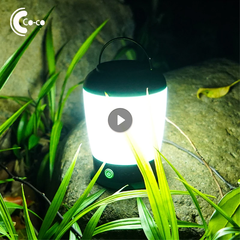 

Outdoor Camping LED Light Carry Light 18LED White 8LED Warm Light 360° Lighting USB Charging Portable Lantern Waterproof IP65