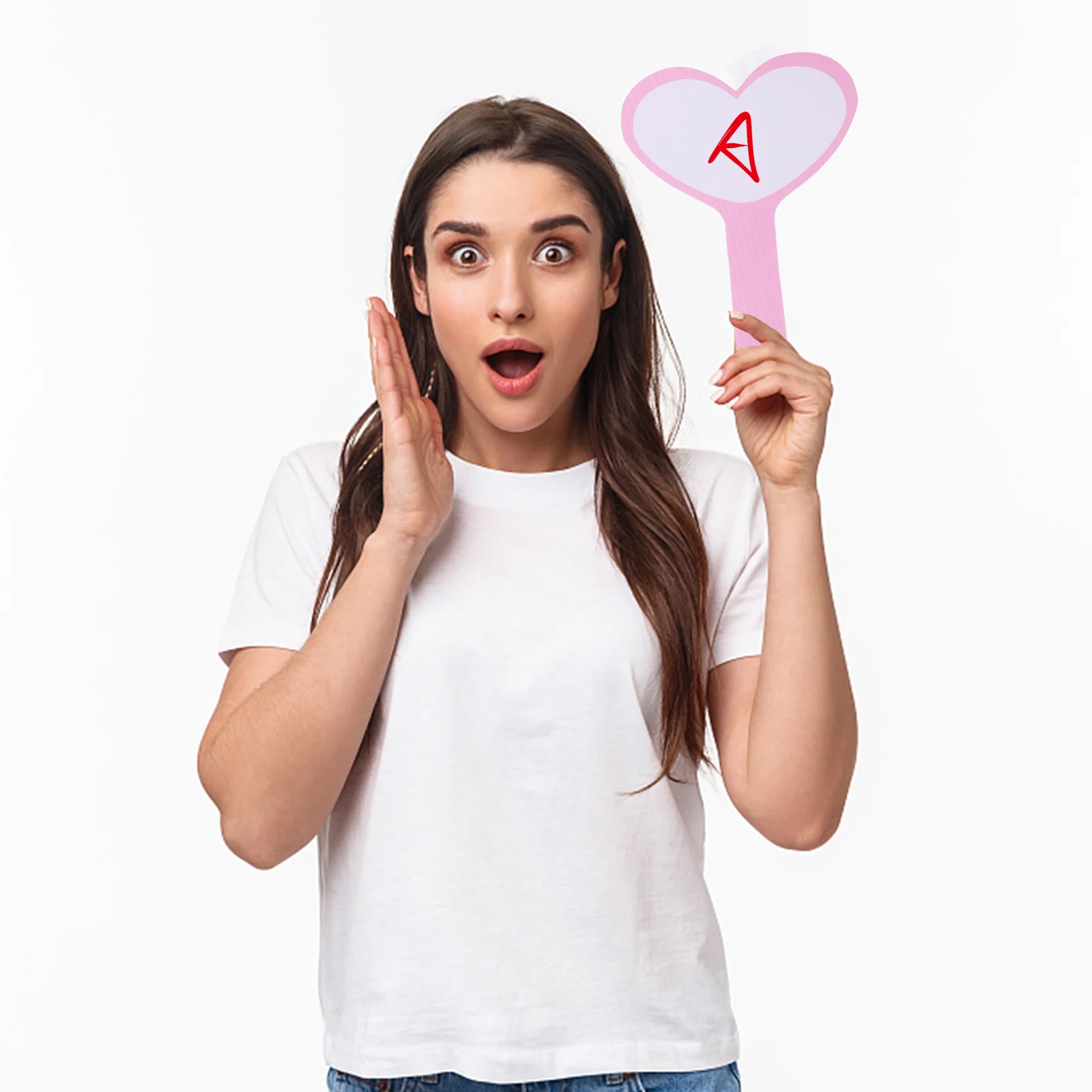 

2pcs Handheld Dry Erase Paddles Erasable Answer Game Boards Dry Erase Voting Boards