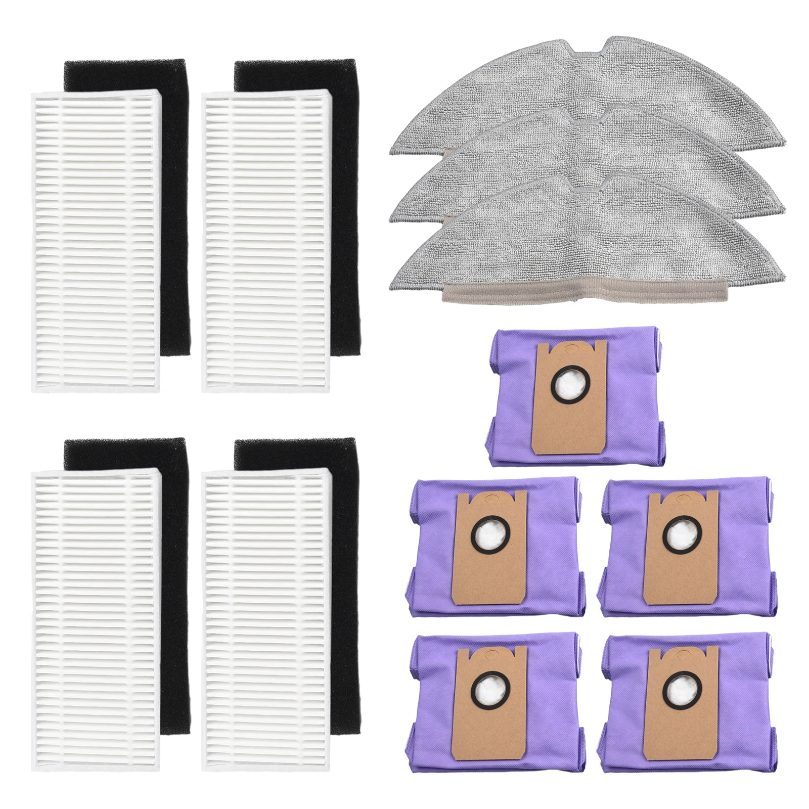 Улучшенная защита от пыли и пола с тряпками для швабры фильтрами RoboVac L35 Hybrid+ LR30