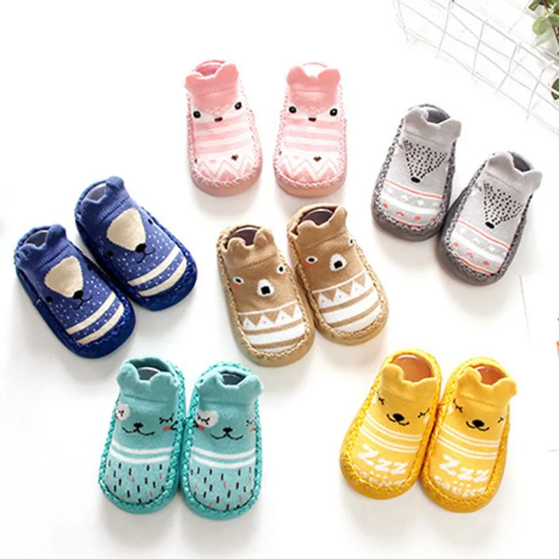 

Unisex Baby First Shoes Baby Walkers Toddler First Walker Baby Girl Kids Soft Rubber Sole Baby Shoe Knit Booties Anti-slip