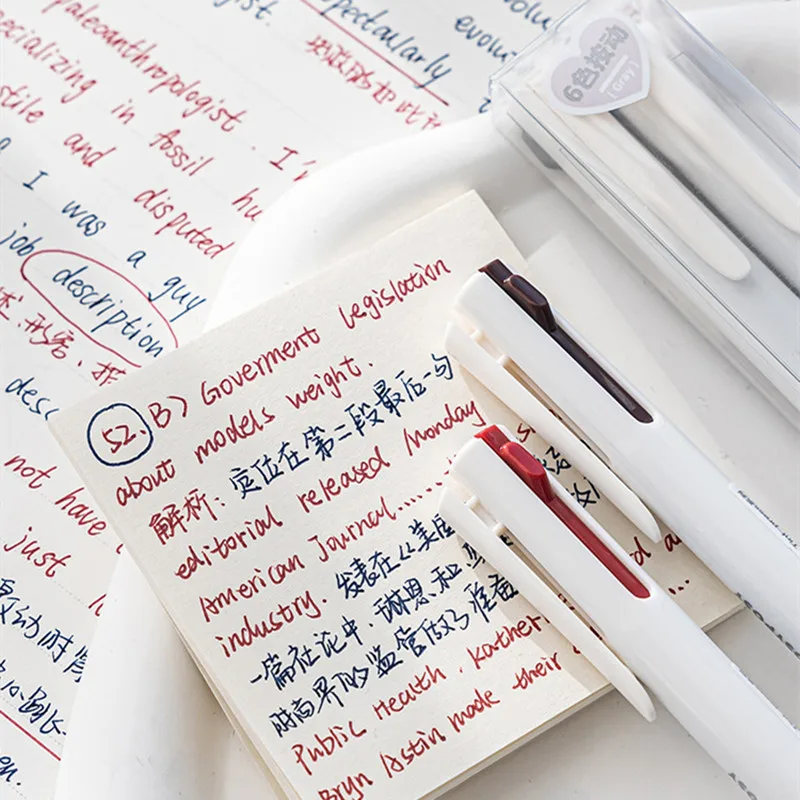 

2 шт./коробка, цветная гелевая ручка, 6 цветов