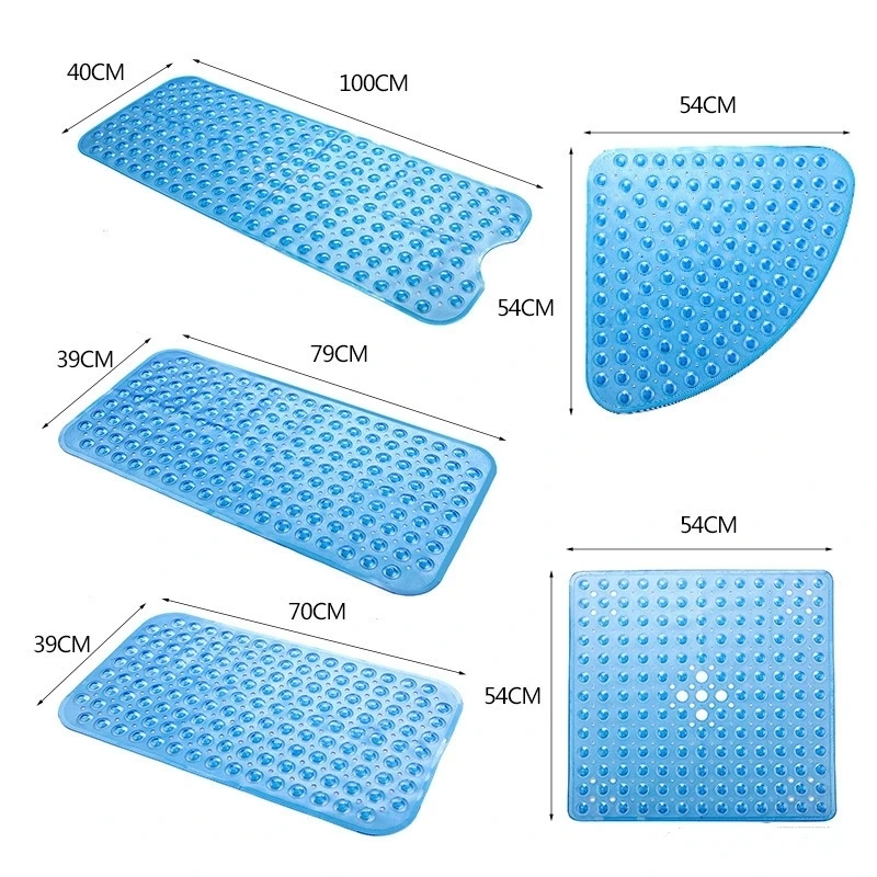 

Long PVC 40x100cm/70x38cm Bath Mat Massage Bathroom Rugs Safety Anti Slip Shower Bathtub Mat Suction Cup Floor Mat Foot Pad