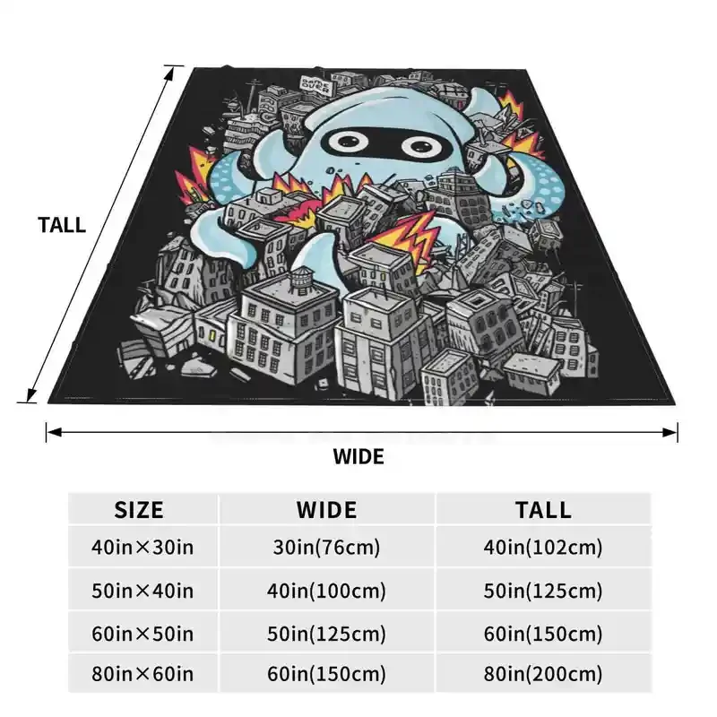 Tential attack горячая Распродажа printing high Qiality популярное одеяло Blooper игра в ретро