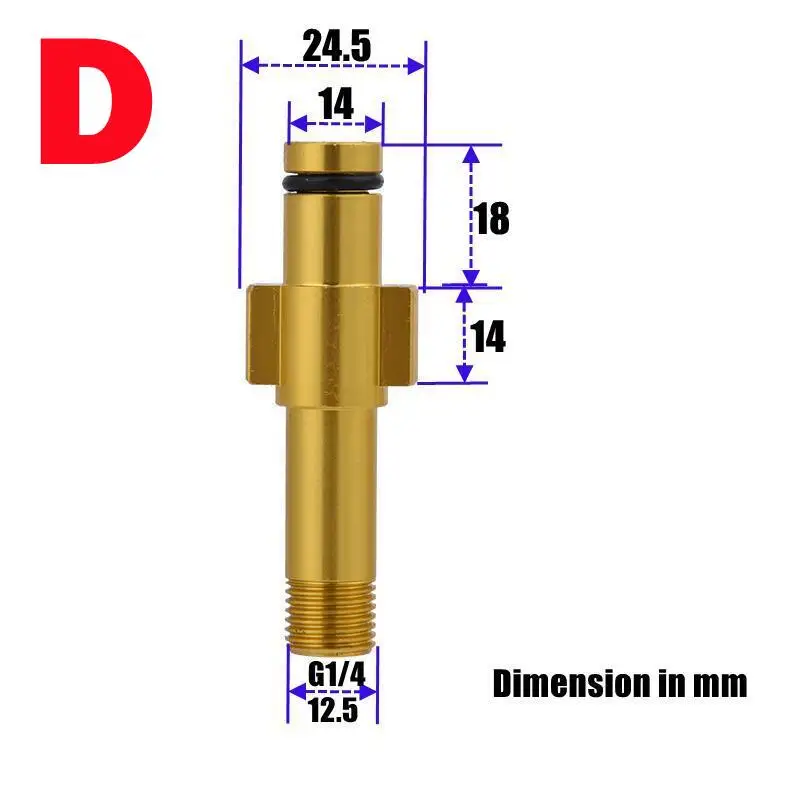 Насадка переходник с G 1/4 наружная резьба для пенной пушки коннектор Karcher Bosch AR Blue