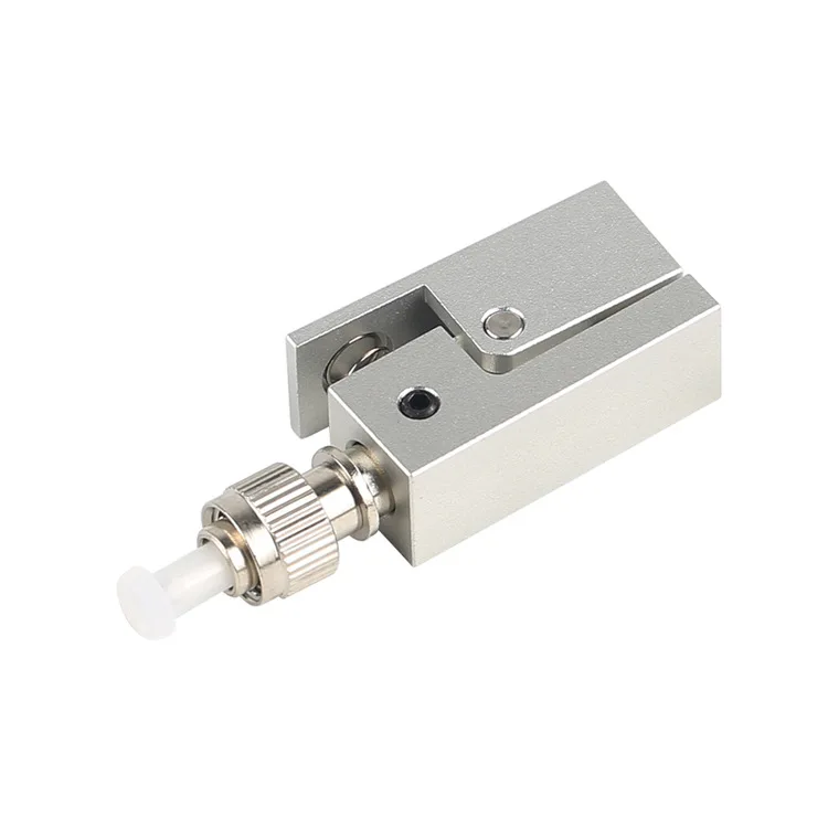 FC Square Bare Fiber Flange Temporary Connection Adapter OTDR Test Bare Fiber Coupler Fixture
