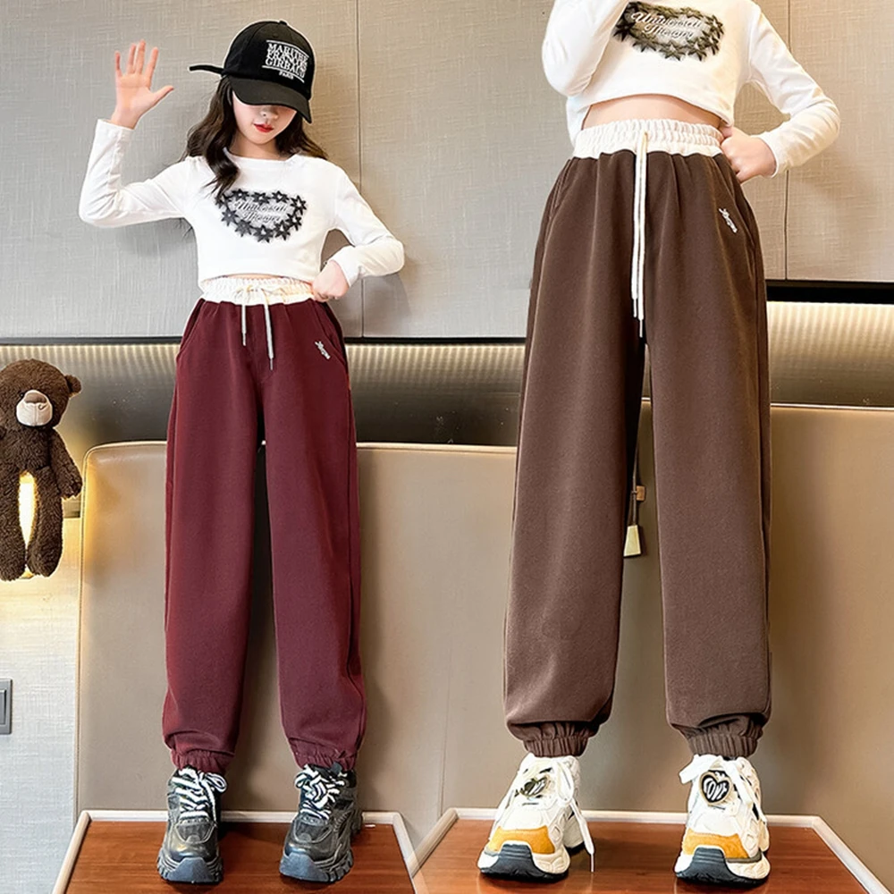 Брюки-карго для девочек-подростков спортивные штаны девочек повседневная одежда