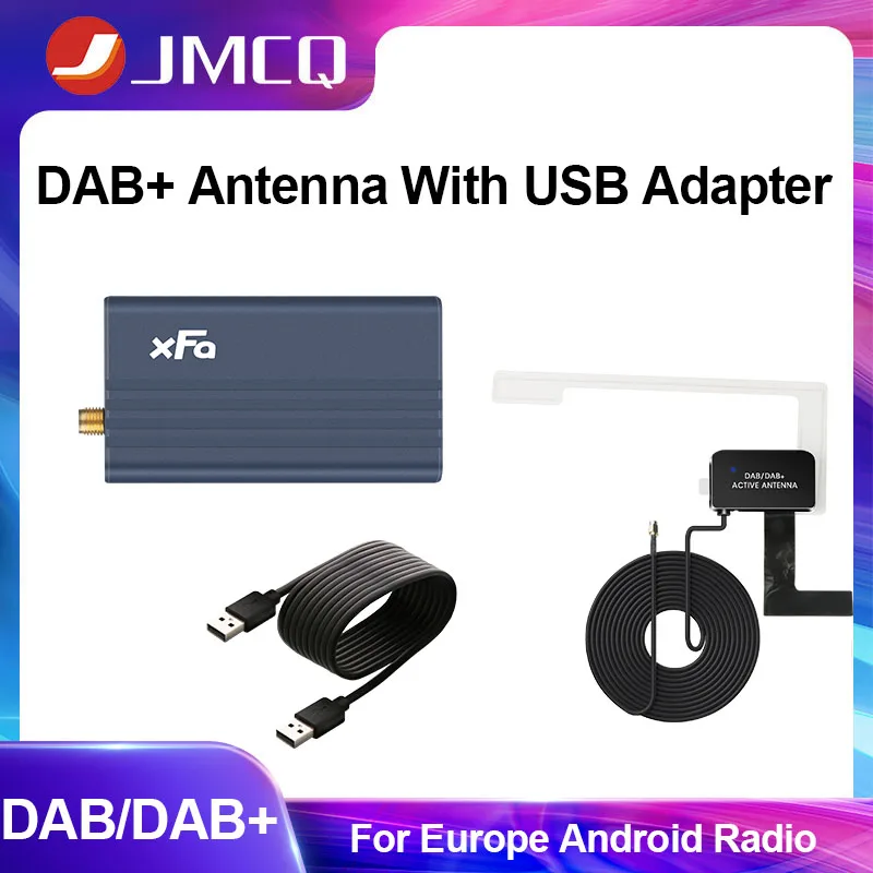 JMCQ DAB + антенна с USB-адаптером Автомобильный цифровой радиоприемник тюнер адаптер