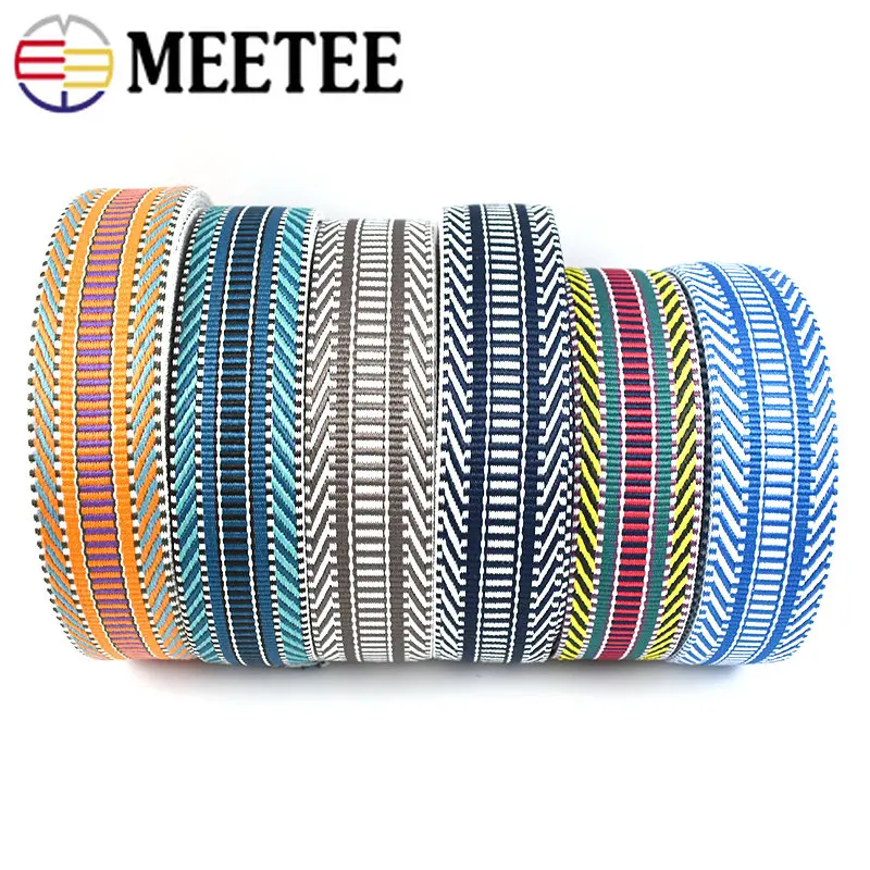 

2/4 метра 38/50 мм жаккардовая лента цветная Полиэстеровая лента для украшения багажа лента для сумки одежды рюкзака ремешок DIY Швейные аксессу...