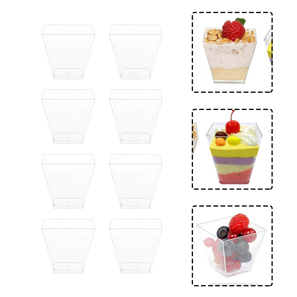 

100Pcs Cups Transparent Pudding Cup Multi-function Dessert Cup Home Accessory for Party Home Pudding