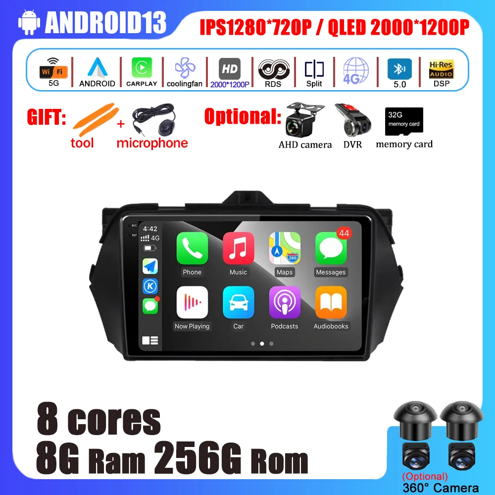 

Android 13 для Suzuki Alivio 2015 2016 2017 2018 2019 автомобильный компьютер мультимедийный видеоплеер навигатор GPS Стерео DVD