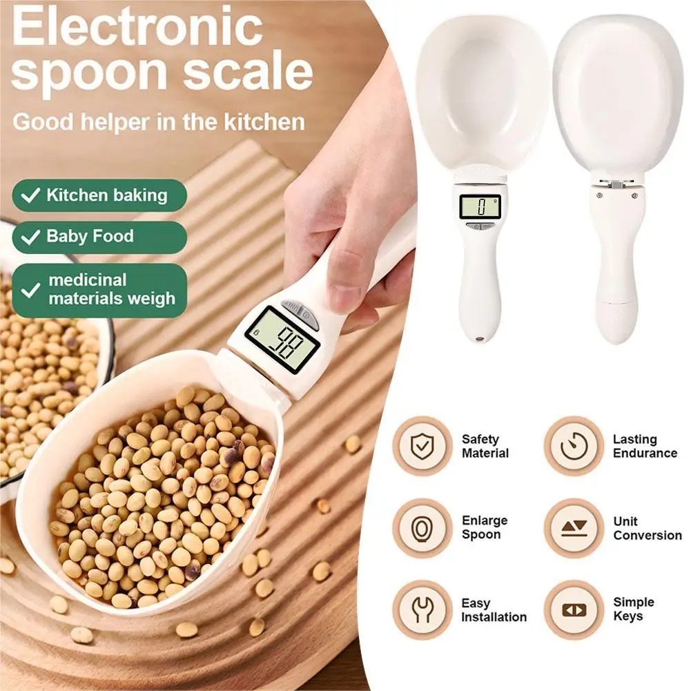 

Food Scale LCD Electronic Precision Weighing Handheld Electronic Spoon Scale Food Measuring Spoon Digital Display Kitchen Scale