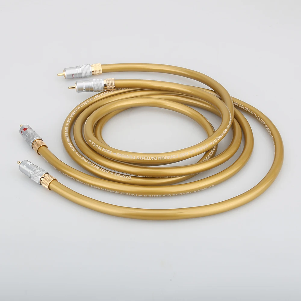 Аудиокабели Hi-Fi HEXLINK GOLDEN 5C усилитель аудиокабеля для CD DVD-плеера динамика кабель RCA
