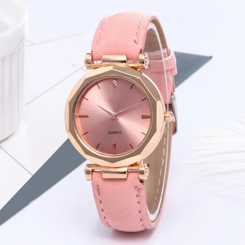 

Hot Fast Fashion Women Leather Casual Watch Luxury Analog Quartz Crystal Wristwatch Quartz Wrist Watches Women Valentine Giift