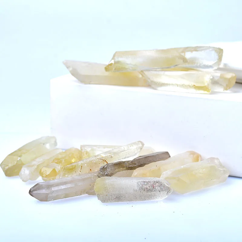 50-100 г натуральный кварц цитрин точечный лечебный камень призмы обелиск здоровое
