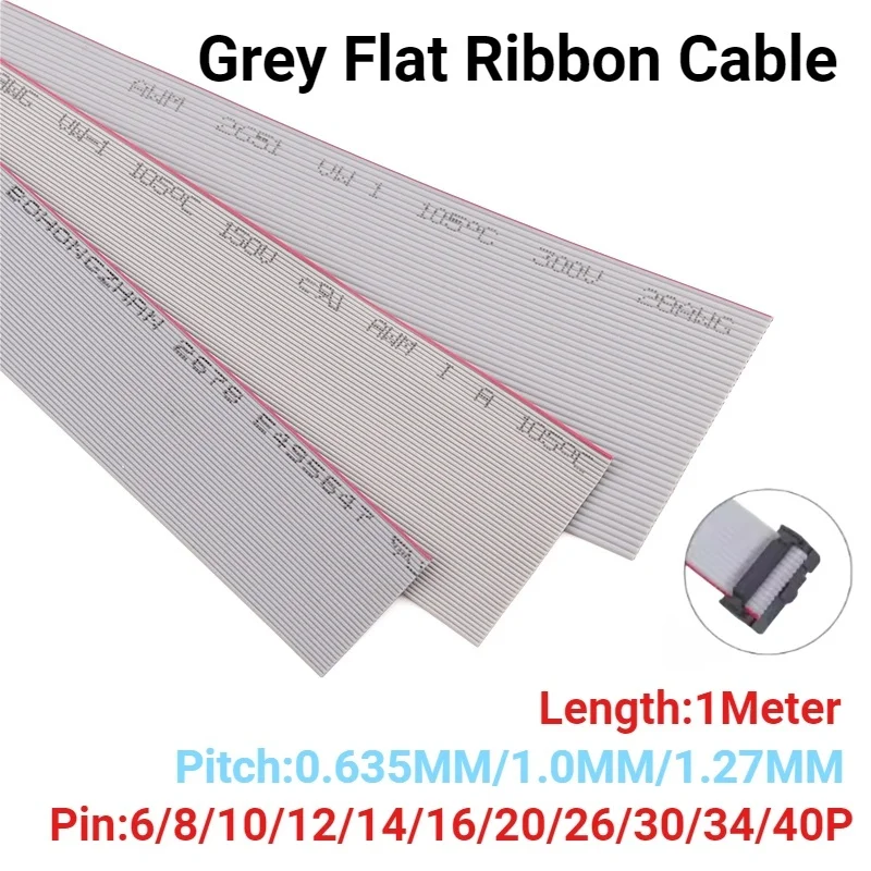 

Серый плоский ленточный кабель 8/10/16/20/40 pin 28AWG для разъема IDC FC