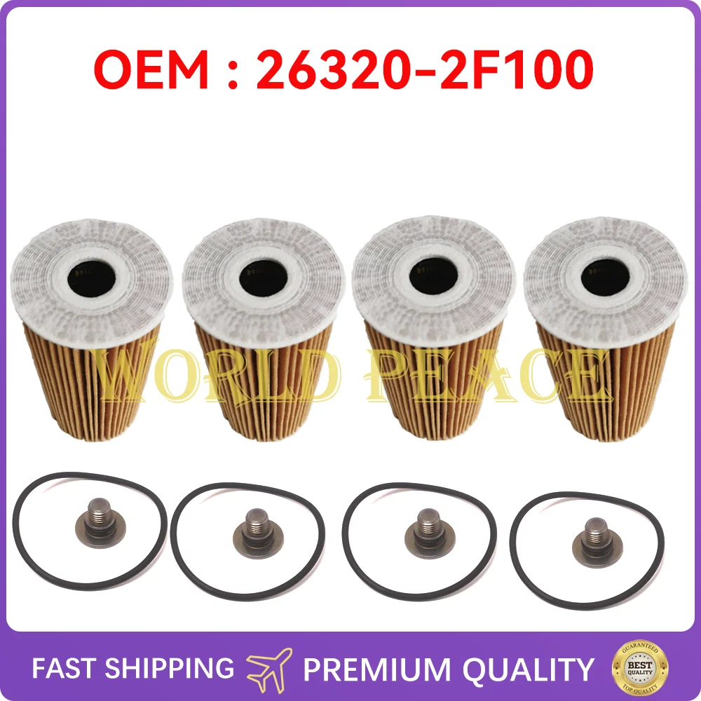 Масляные фильтры 1/4 шт. 263202 F100 Для 2 0 дизельного R-двигателя для Hyundai Kia 26320-2F100