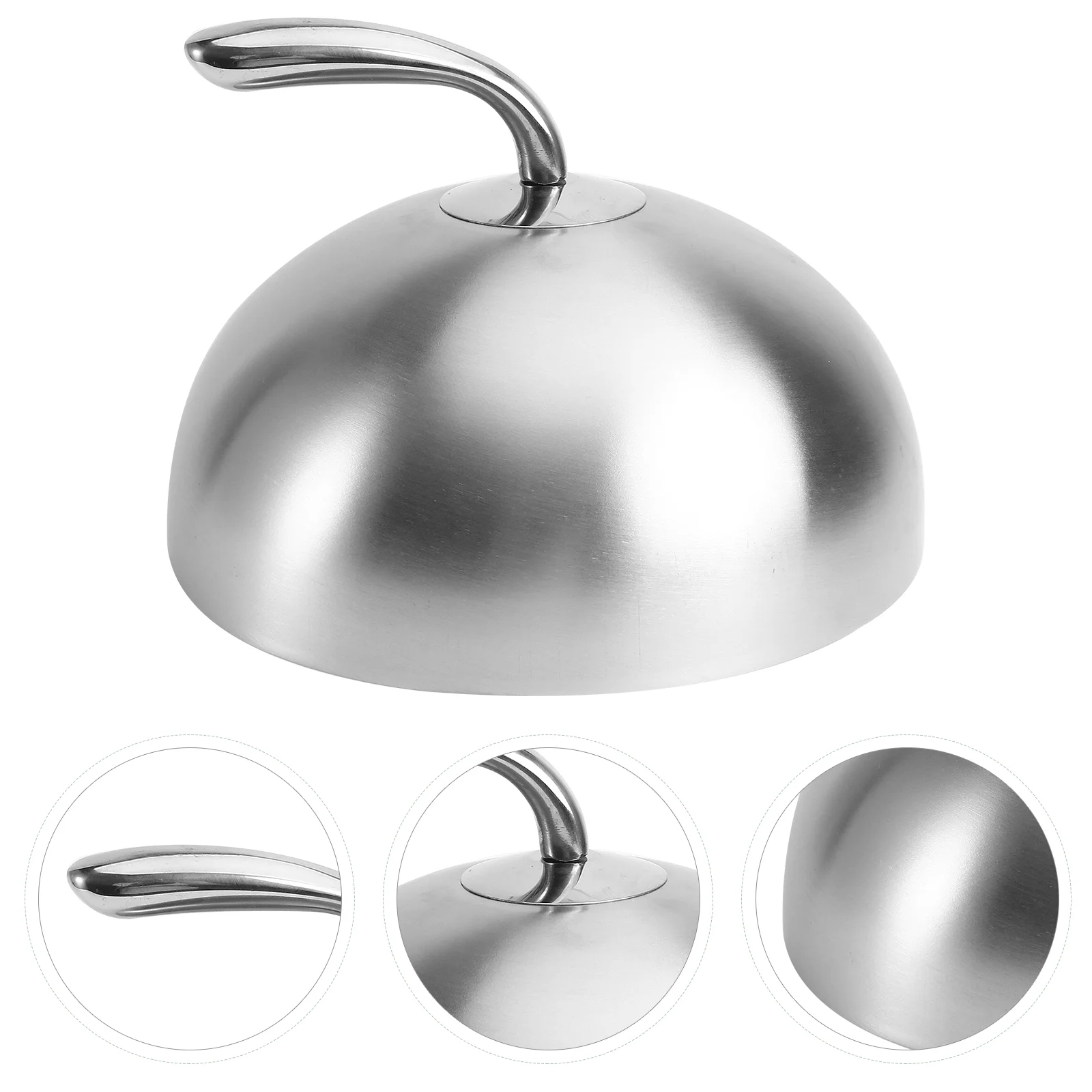 

Coverkitchen Stainless Protector Steak Dish Steel Lid Dome Grille Metal Circle Decorative Oilproof Melting Household Tableware