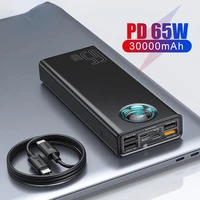 2022 65W Power Bank 30000mAh PD Quick Charging Powerbank Portable External fast Charger For phone Tablet For Xiaomi