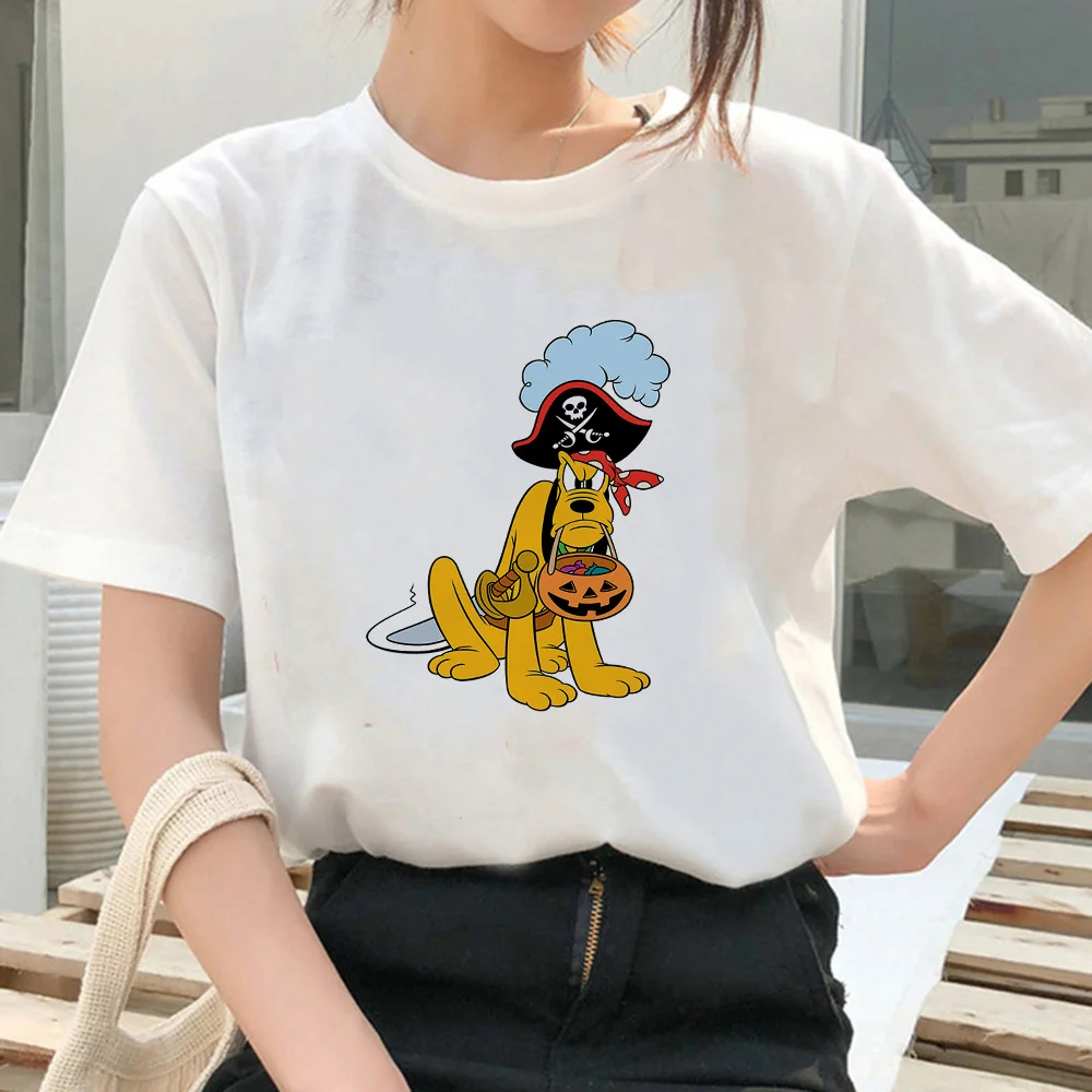 

Карибское Платье Up Pluto Disney, топ, белая футболка с коротким рукавом, размер S-3XL, графика на Хэллоуин, высокое качество, стиль Harajuku, женская улич...
