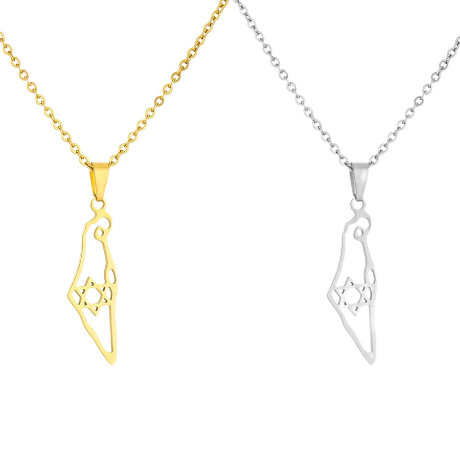 Женское Ожерелье с флагом Давида Maguen звезда иудаизм нержавеющая сталь подвеска в