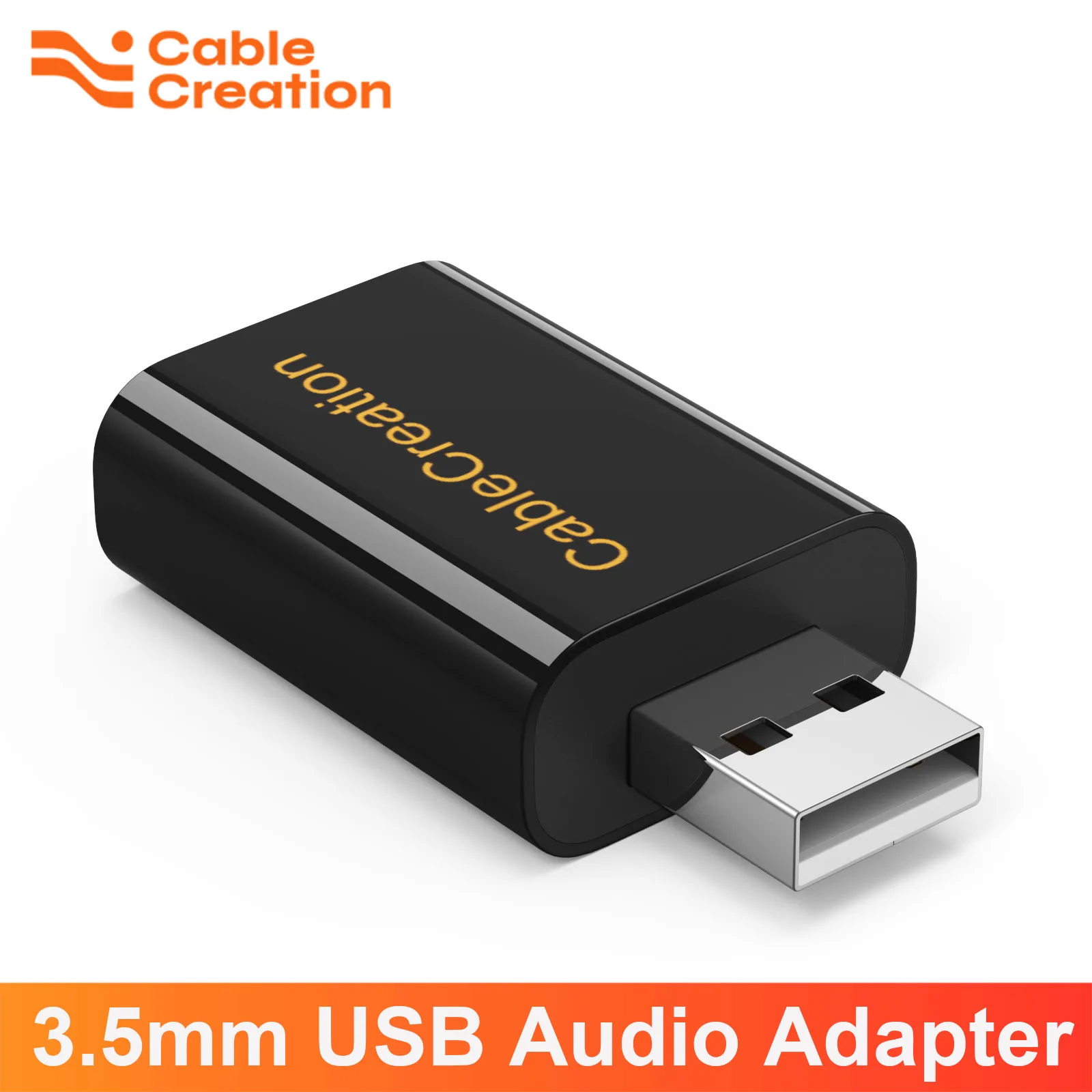 Sound Card 3-in-1 Jack USB Audio Adapter USB External Stereo Sound Card with 3.5mm Earphone and Microphone for PS3 PS4 Laptop
