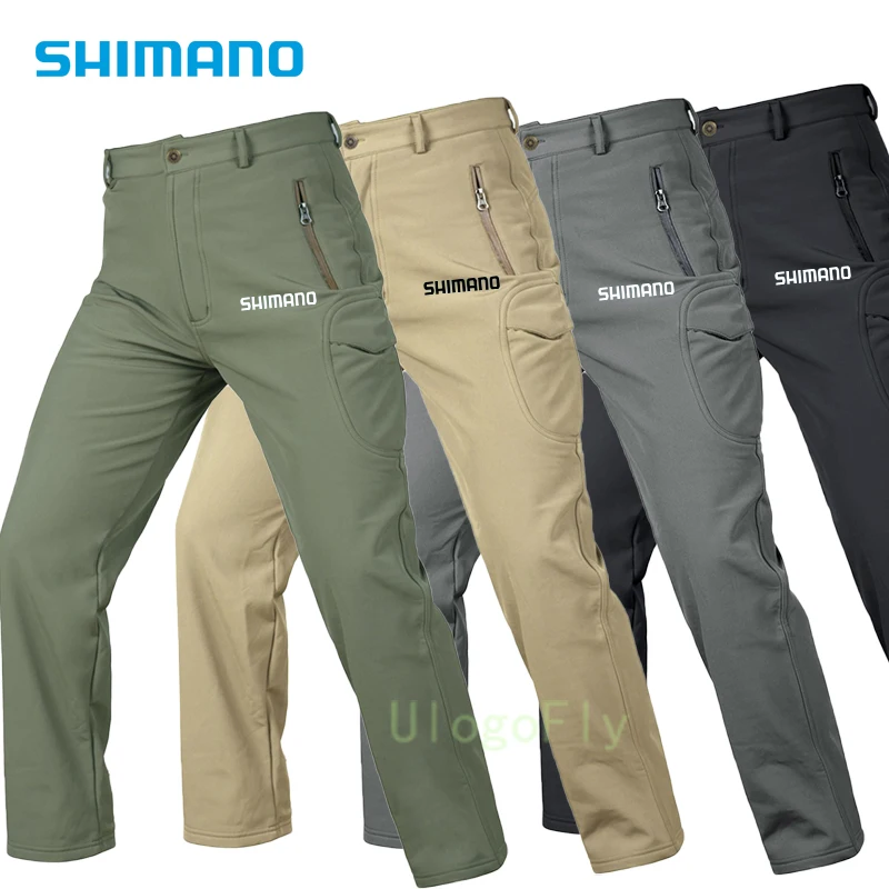 

Shimano Fishing Pants Man Camping Outdoor Sports Soft Shell Trousers Fishing Wear Waterproof Multi-Color Fishing Clothing