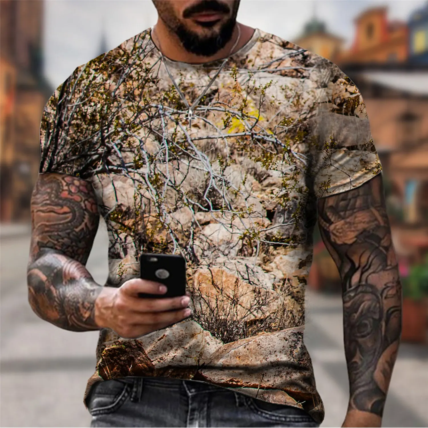 

BIANYILONG брендовая летняя футболка с 3d принтом камуфляжные повседневные мужские модные свободные топы с коротким рукавом