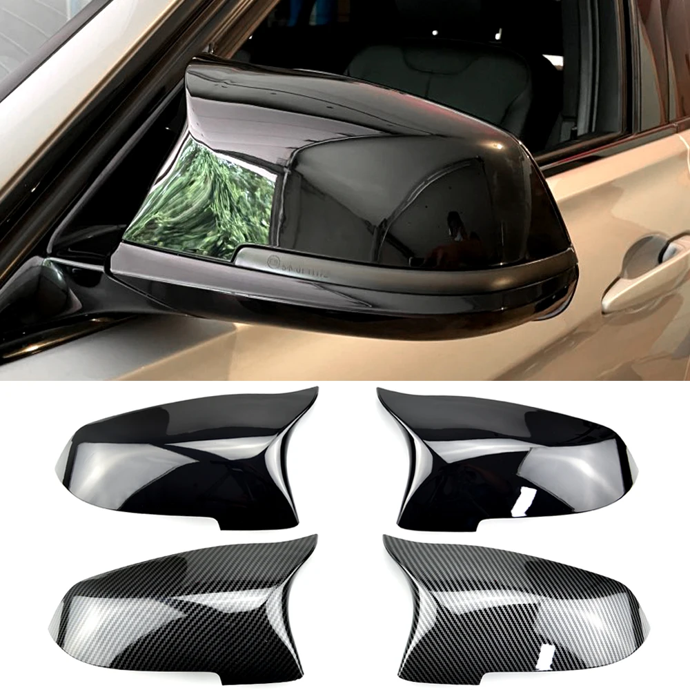 

Черная зеркальная Крышка для BMW 5 6 7 Series F10 F11 F18 F07 F12 F13 F06 F01 F02 LCL, зеркальная крышка из углеродного волокна с узором
