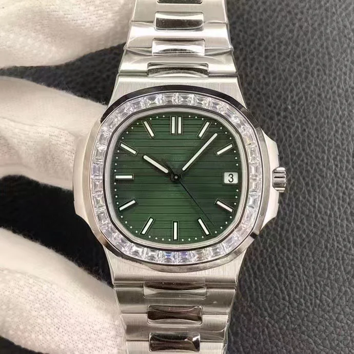 

PF factory Top quality square diamond 5711 olive green color dial 40mm size