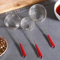 1pcs fine mesh colander strainer stainless steel wire sieve sifter filter with plastic handle kitchen supplies cooking tools