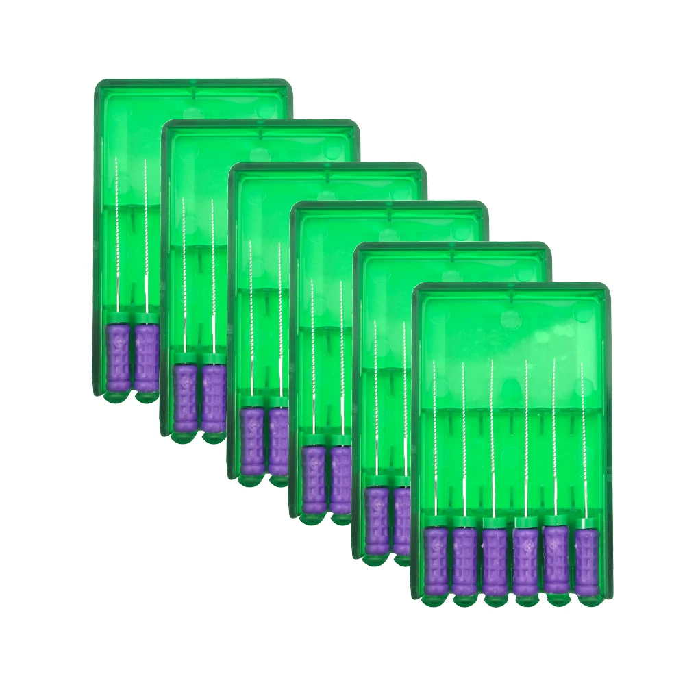 6 коробок стоматологические K-файлы из нержавеющей стали ручное использование #8