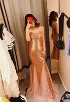 Sequin Bridesmaid Dresses Long Mermaid Prom Gowns For Women