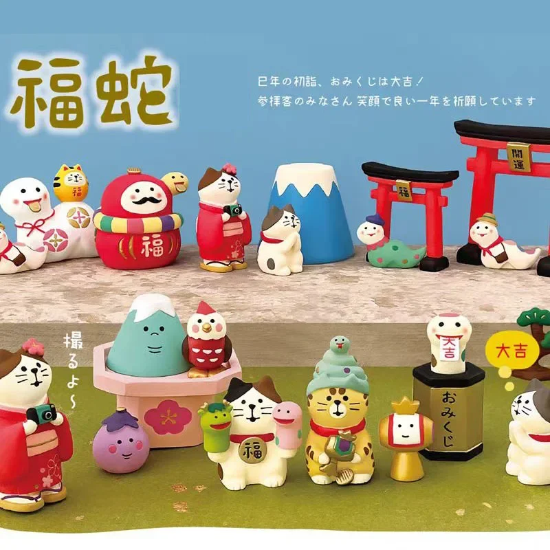 Японский стиль ZAKKA Cat Crafts Маленькие украшения для китайского Нового года Змеиный