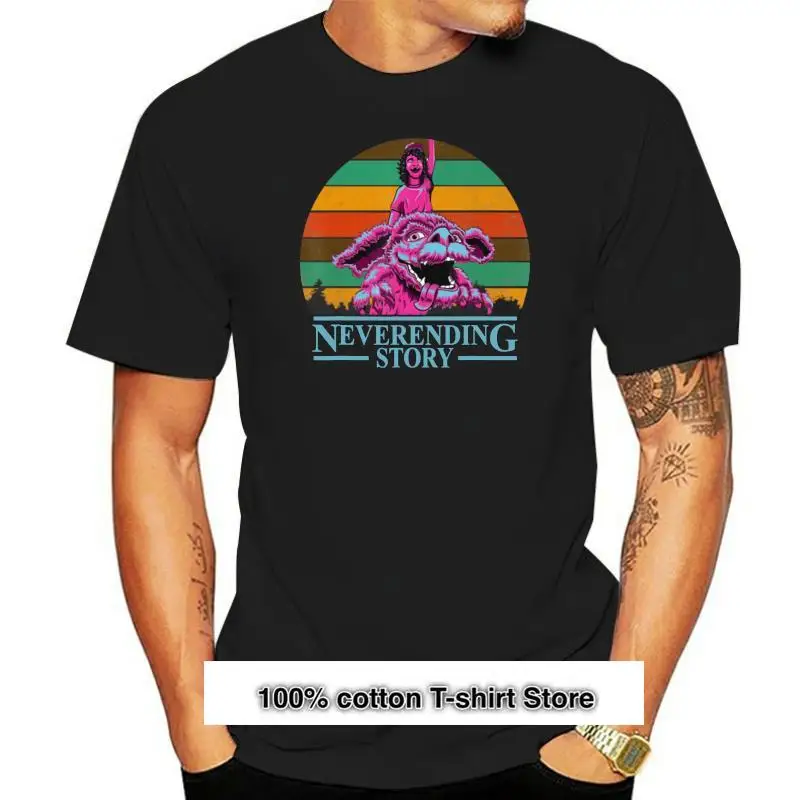 

Camiseta negra Retro de Neverending Story, S-3Xl, calidad Superior