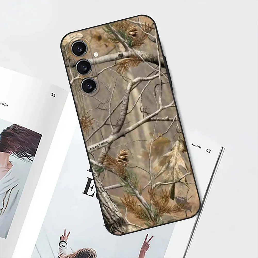 Камуфляжный охотничий чехол для телефона Samsung Galaxy A13 21s 22 31 32 52 53 71 80 91 Черный мягкий