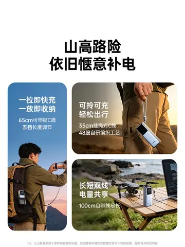 UGREEN Nexode 200 Вт Power Bank 25000 мАч Выдвижной кабель 100 Вт Макс. 4 порта Портативное зарядное устройство для Xiaomi 90 Вт HyperCharge для ноутбука