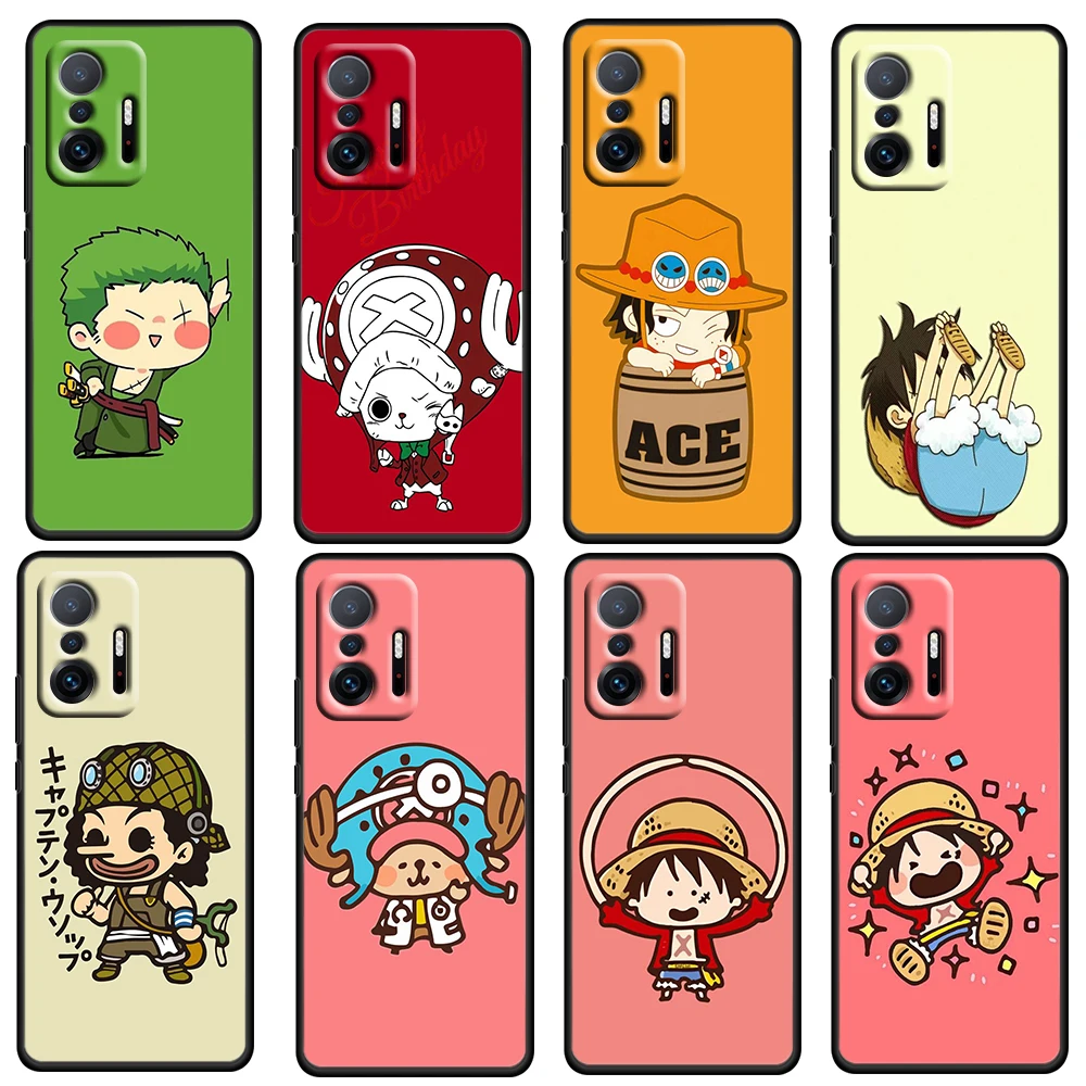 

Anime Cute ONE PIECE For Xiaomi Mi 12 11 10 Ultra 11T 10T 10 Pro Lite 11i 10i 10S 5G Soft Silicone Black Phone Case Cover Funda