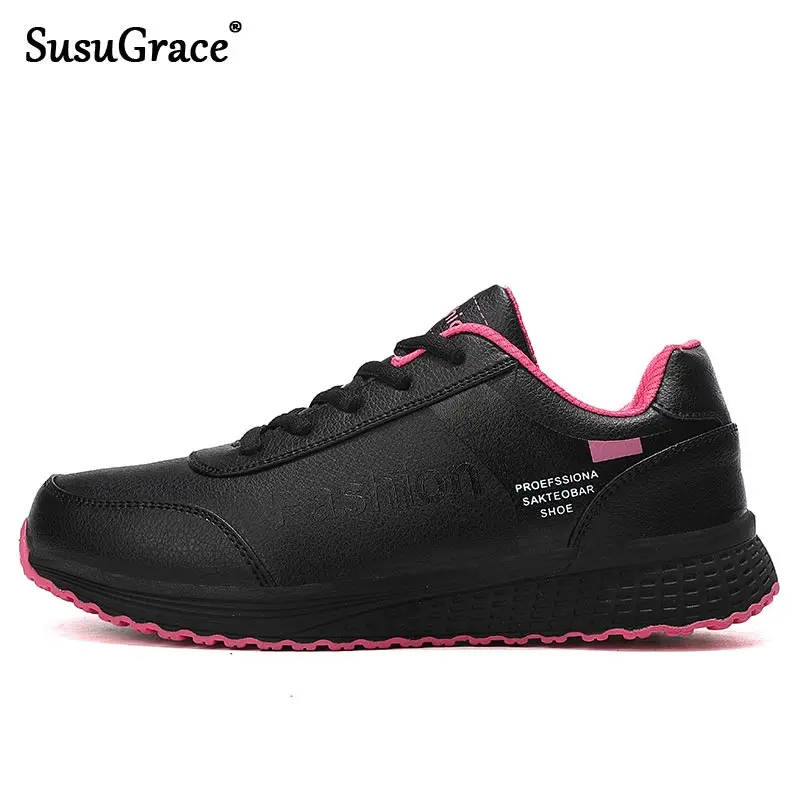 

SusuGrace New Spring 2022 Running Shoes For Women Black Female Sports Shoes Comfortable Woman Gym Shoes Jogging Sneakers Ladies