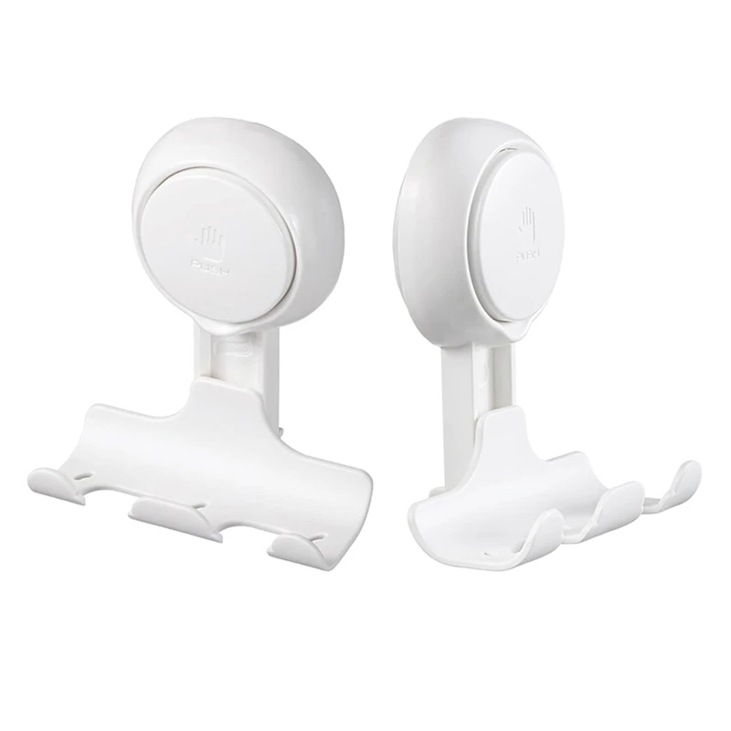 

2 PCS Holder For Shower, Suction Cup Hooks ABS Powerful Vacuum Suction Hooks Removable And Reusable Shower Hooks
