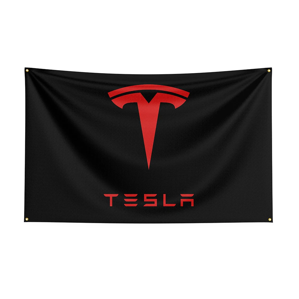 

3x5 Teslas Flag Polyester Printed Racing Car Banner -ft Flag Decor,flag Decoration Banner Flag Banner