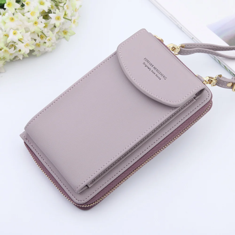 

2022 New Women Long Wallet Shoulder Bag Female Wallets Clutch Lady Purse Zipper Phone Pocket Card Holder Ladies Carteras