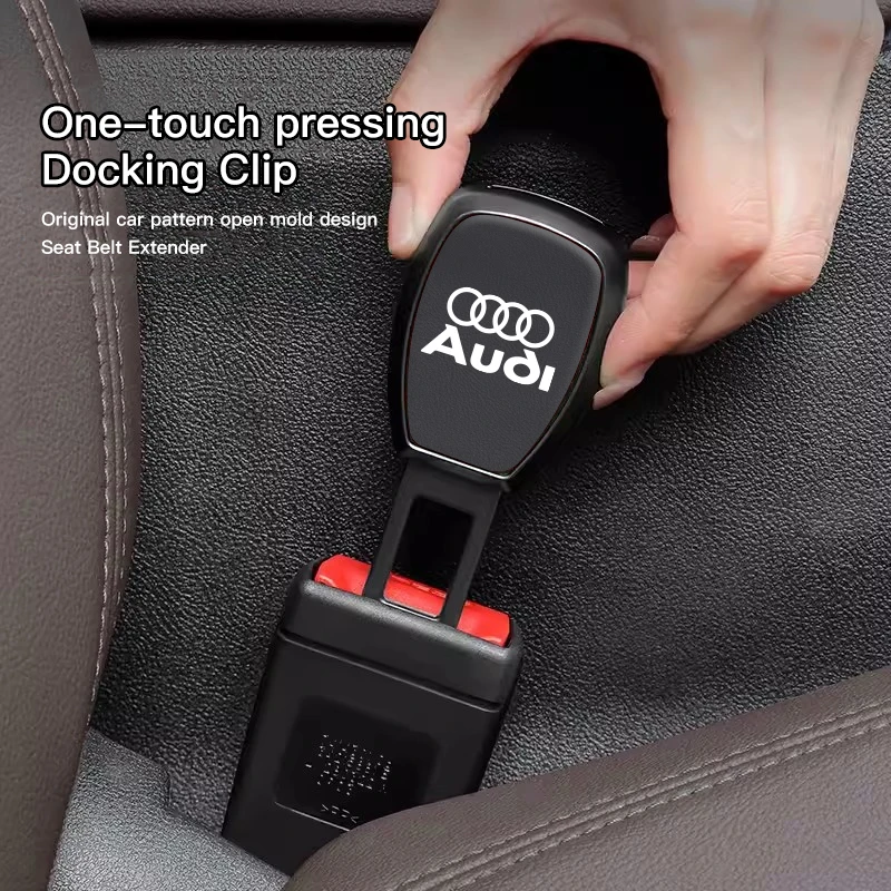 Кожаный удлинитель зажима для ремня безопасности Автомобильная заглушка Audi A7 A3 A4
