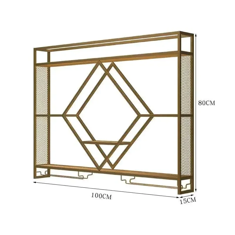 Винная витрина Гостиная Бар Столовая Столешница полка Кованый железный